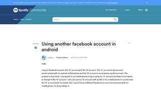 Solved: Using another facebook account in android - The Spotify ...