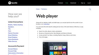 Web player - Spotify