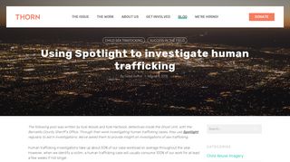 Using Spotlight to investigate human trafficking | Thorn