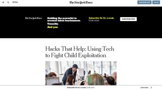 Hacks That Help: Using Tech to Fight Child Exploitation - The New ...