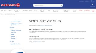 Spotlight VIP Club | Spotlight Australia