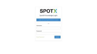 Reader Login | SpotX Knowledge