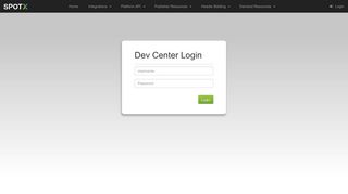 Login - SpotX Developer Center