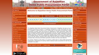 Government of Rajasthan Demo Public Procurement Portal
