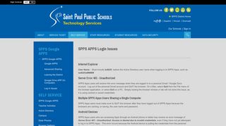 SPPS Google APPS / Log In Issues - Saint Paul Public Schools