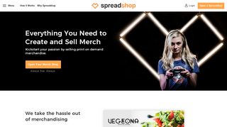 Spreadshop: Create and sell print on demand merchandise