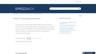 How do I cancel my subscription? – SprezzaBox