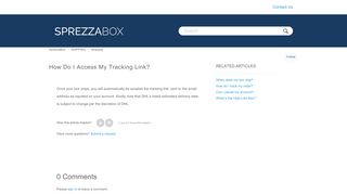 How do I access my tracking link? – SprezzaBox