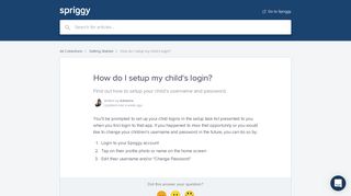 How do I setup my child's login? | Help Center
