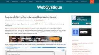 AngularJS+Spring Security using Basic Authentication - WebSystique
