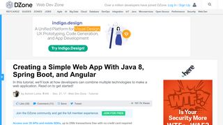 Creating a Simple Web App With Java 8, Spring Boot, and Angular ...