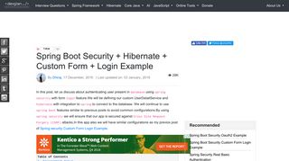 Spring Boot Security Hibernate Custom Login Form Example | DevGlan
