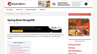 Spring Boot MongoDB - JournalDev