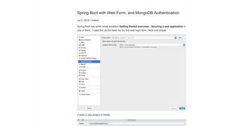 Spring Boot with Web Form, and MongoDB Authentication - chocksaway