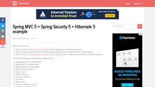 Spring MVC 5 + Spring Security 5 + Hibernate 5 example - boraji.com