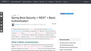 Spring Boot Security REST Basic Authentication | DevGlan