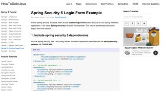 Spring Security 5 Login Form Example - HowToDoInJava