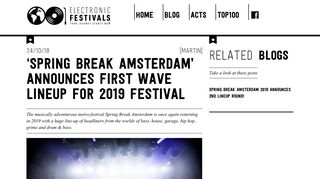'SPRING BREAK AMSTERDAM' ANNOUNCES FIRST WAVE LINEUP ...