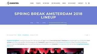 Spring Break Amsterdam 2018 Lineup » Innovation Events