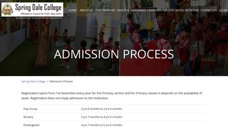 Admission Process – Spring Dale College