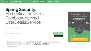 Spring Security: Database-backed UserDetailsService | Baeldung