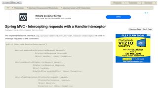 Spring MVC - Intercepting requests with a HandlerInterceptor - LogicBig