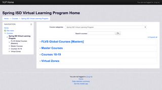 VLP Home: Spring ISD Virtual Learning Program