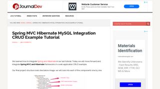 Spring MVC Hibernate MySQL Integration CRUD Example Tutorial ...
