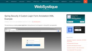 Spring Security 4 Custom Login Form Annotation+XML Example ...