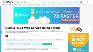 Build a REST Web Service Using Spring - DZone Integration