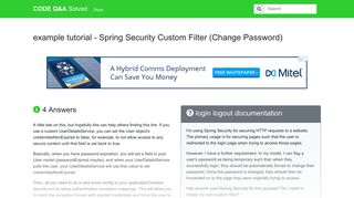 example tutorial - Spring Security Custom Filter (Change Password ...
