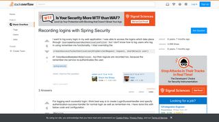 Recording logins with Spring Security - Stack Overflow