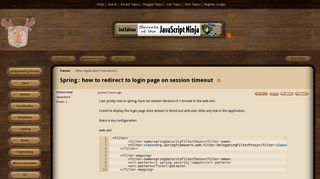 Spring : how to redirect to login page on session timeout (Frameworks ...