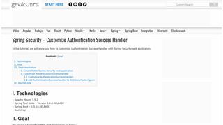 Spring Security – Customize Authentication Success Handler - grokonez