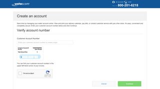 Create a login to your account. - Water.com