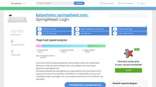 Access kpipartners.springahead.com. SpringAhead: Login