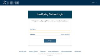 LoadSpring Platform Login