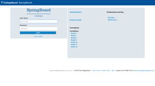 Springboard Online - Login