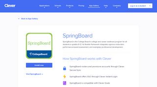 SpringBoard - Clever application gallery | Clever