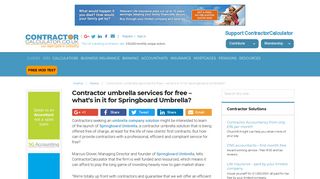 Contractor umbrella services for free – what's in it for Springboard ...