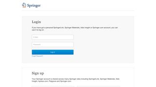 Login - Springer Log In and Registration