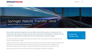 Transfer Desk | Authors | Springer Nature