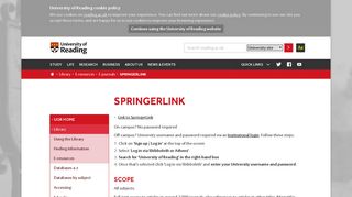 SpringerLink – University of Reading