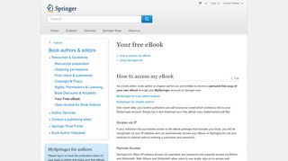 Your free eBook - Springer