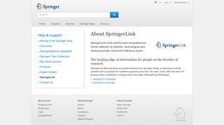 About SpringerLink