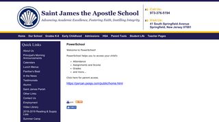 Parent Tools PowerSchool - Saint James the Apostle School