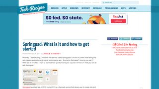 Springpad: What is it and how to get started - Tech-Recipes
