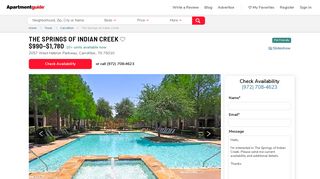 The Springs of Indian Creek Apartments - Carrollton, TX 75010