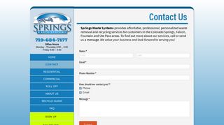 Springs Waste Systems: Contact