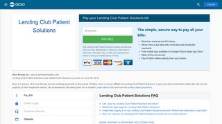 Lending Club Patient Solutions: Login, Bill Pay, Customer Service and ...